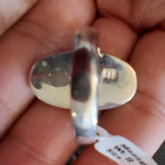 PINK MOONSTONE RING 925 STERLING SILVER SIZE 8 - Picture 10 of 10